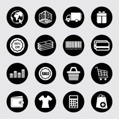 Shopping vector icon set N23
