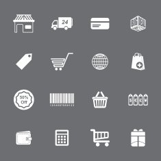 Shopping vector icon set N34