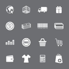 Shopping vector icon set N35