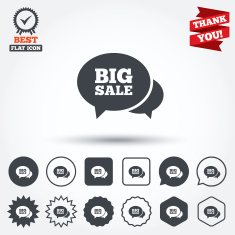 Chat Big sale sign icon Special offer symbol N2
