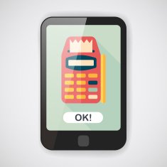 Credit card machine flat icon with long shadow eps10 N4