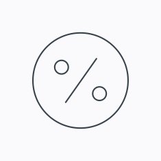Discount percent icon Sale sign N13