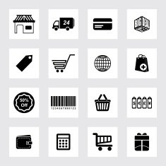 Shopping vector icon set N40