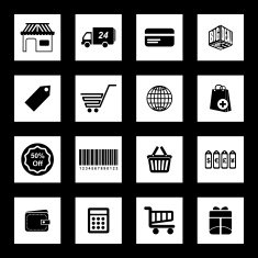 Shopping vector icon set N46