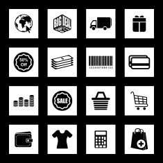 Shopping vector icon set N47