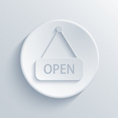 Vector modern light circle icon with shadow N8