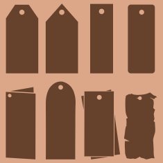 Vector Set of Blank Tag Silhouettes