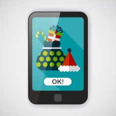 Christmas gift flat icon with long shadow eps10 N4