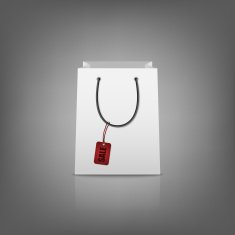 Blank paper shopping bags with sale tag N8