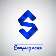 Icon of paper business logo letter s
