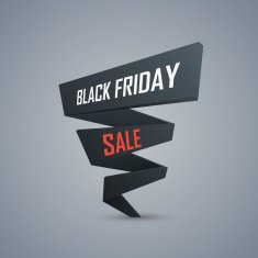 Black friday sale promotional background 3d polygonal object with text