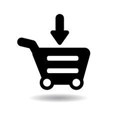 Add to cart icon vector illustration eps10 on white background