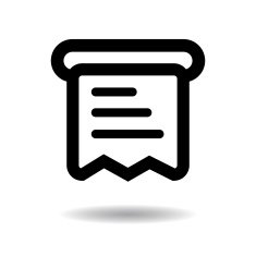 Shop bill icon vector illustration eps10 on white background