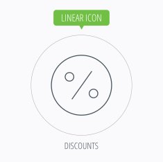 Discount percent icon Sale sign N18