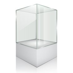 Empty glass showcase Vector Illustration N3