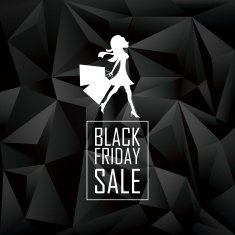 Black friday sales poster template Special offers advertising Low poly N2