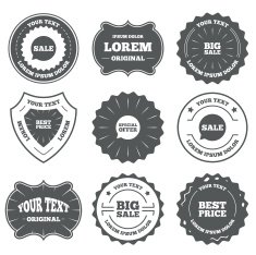 Sale icons Special offer speech bubbles symbols N23