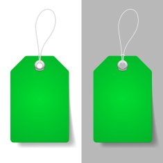 Green price tags