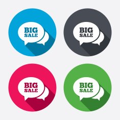 Chat Big sale sign icon Special offer symbol N4