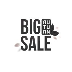 Autumn typograpty big sale concept