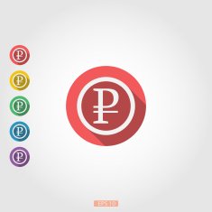Rouble flat icon