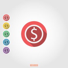 Around icon dollar sign