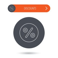 Discount percent icon Sale sign N22