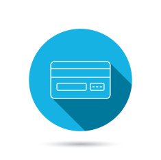 Credit card icon Shopping sign N5