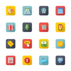 Flat shopping icon N2