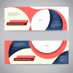 Set of abstract advertising banners