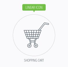 Shopping cart icon Market buying sign N19