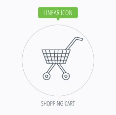 Shopping cart icon Market buying sign N21