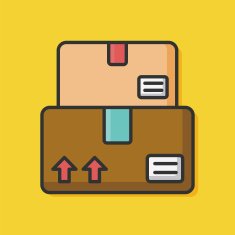 logistics freight color line icon