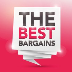 THE BEST BARGAINS poster design element