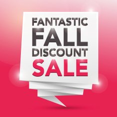 FANTASTIC FALL DISCOUNT SALE poster design element