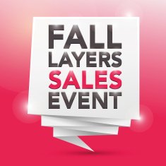 FALL LAYERS SALES EVENT poster design element