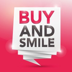 BUY AND SMILE poster design element