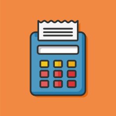 Credit card machine color line icon N2