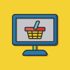 online shopping color line icon N4