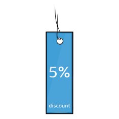 Vector Single Cartoon Discount Tag N7