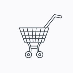 Shopping cart icon Market buying sign N22