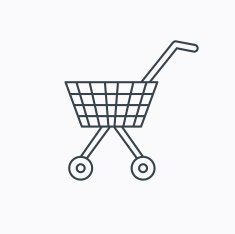 Shopping cart icon Market buying sign N23