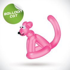 Balloon Cat Illustration N2