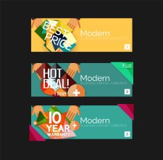Set of banners with stickers labels and elements for sale N2