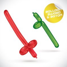 Balloon Sword & Baton Illustration N2