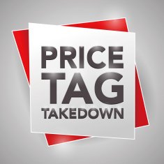 PRICE-TAG TAKEDOWN poster design element N2