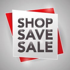 SHOP SAVE SALE poster design element N2