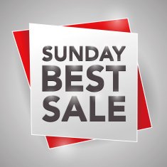 SUNDAY BEST SALES EVENT poster design element N2