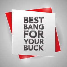 BEST BANG FOR YOUR BUCK poster design element N2