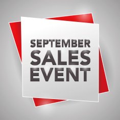 SEPTEMBER SALES EVENT poster design element N2
